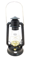 Dietz #80 Blizzard lantern side profile highlighting compact silhouette and reliable oil flame for camping.