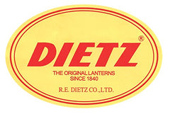 Dietz 80 Blizzard lantern red lit in dark, cozy outdoor glow