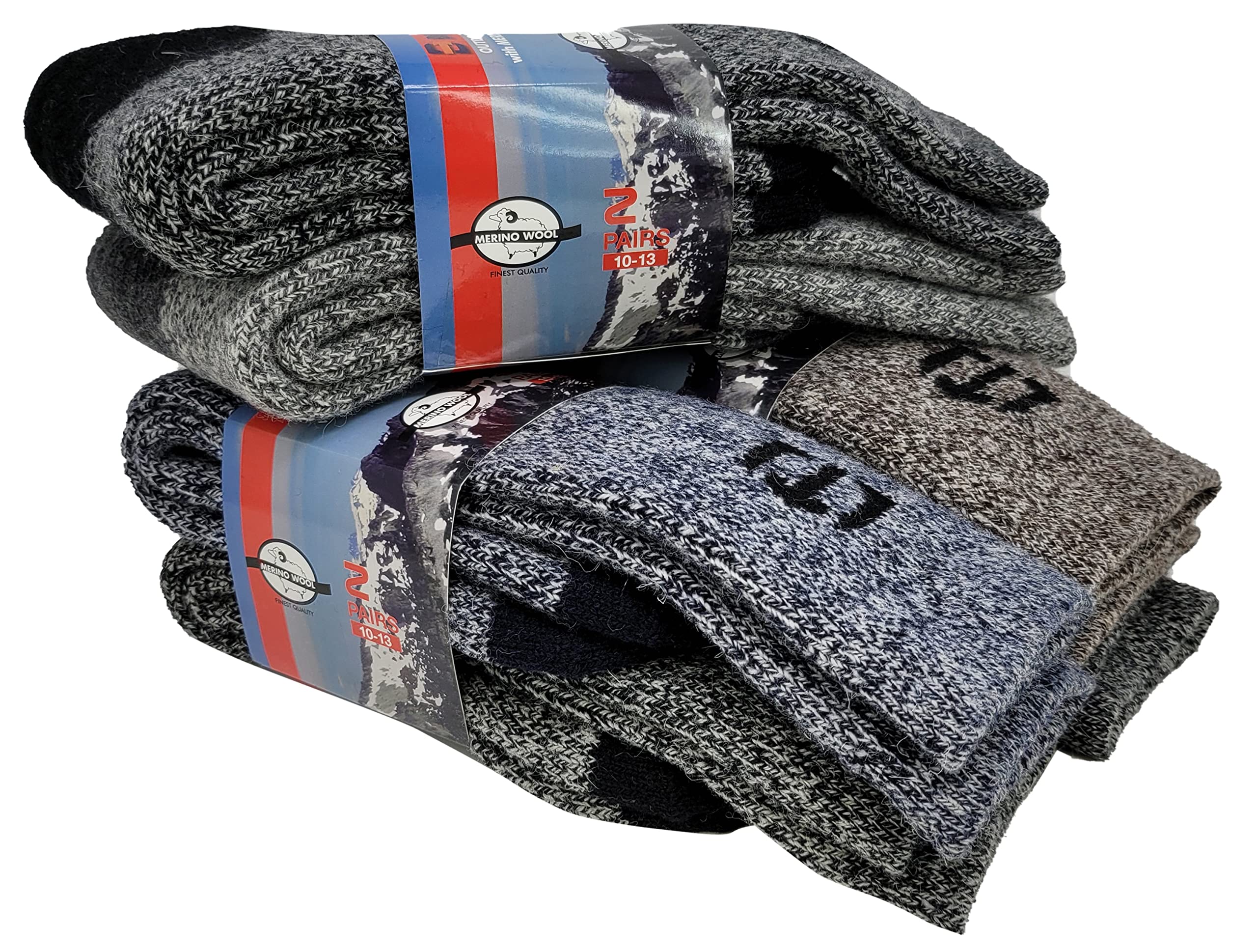 Different Touch merino wool boot socks close-up shows plush cushioning for comfort.