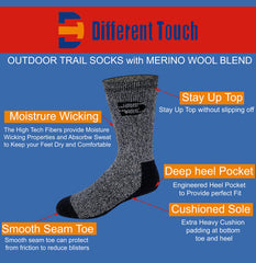 Different Touch moisture-wicking foot bottom close-up highlights moisture management during activity.