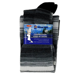 Different Touch knee-high socks show compression and reinforced cushioning for long treks.