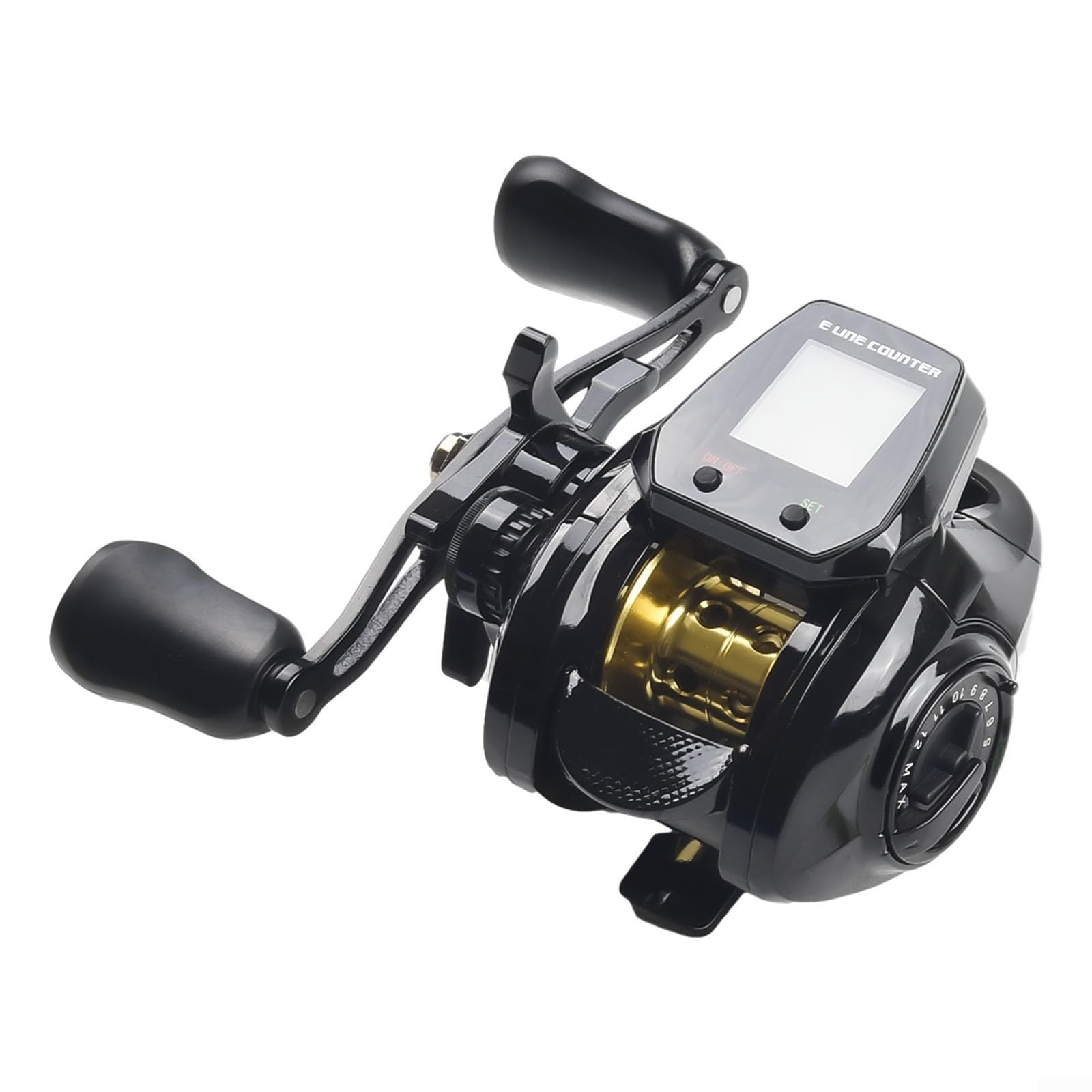 Black right-hand option provides versatile setups for right-handed anglers.