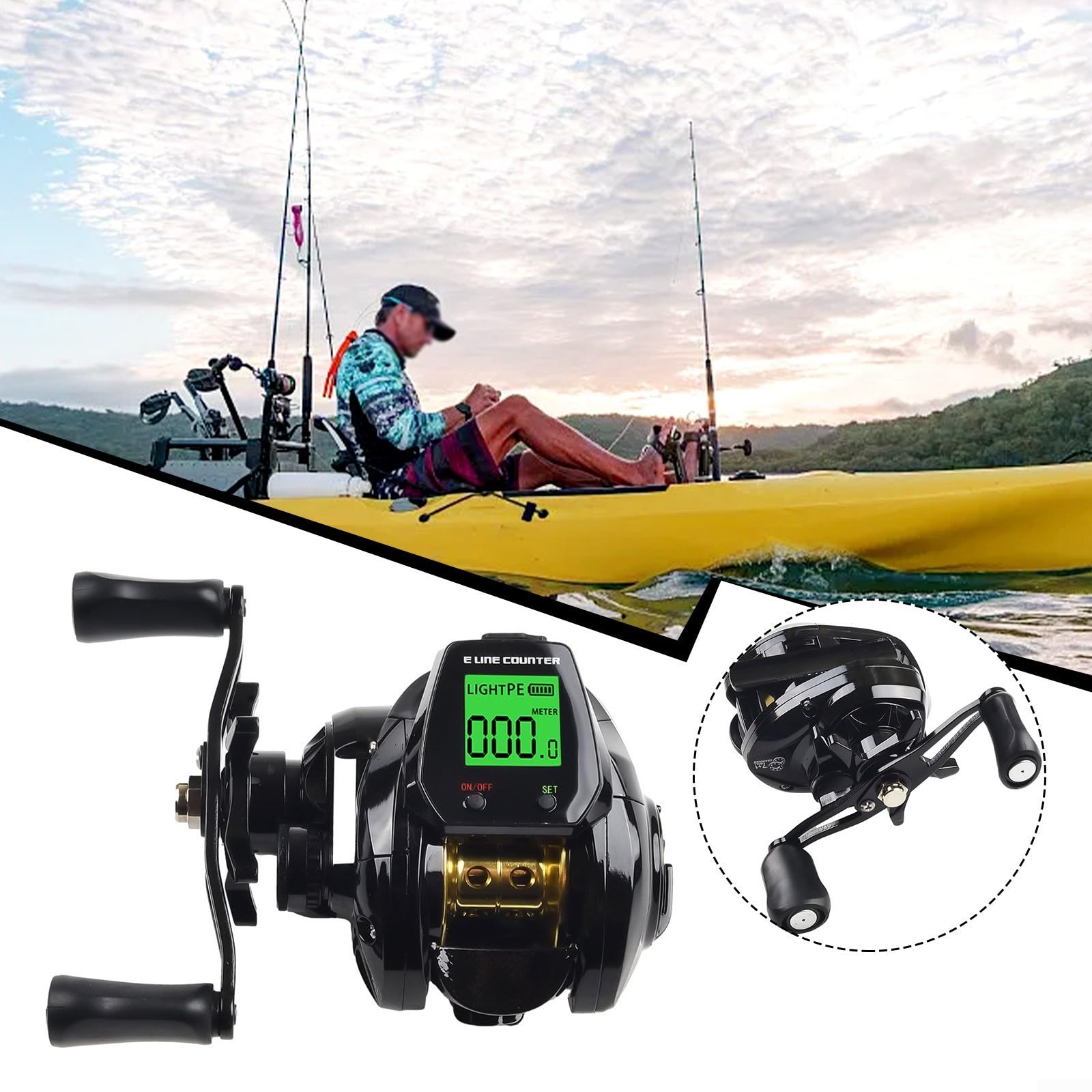 Funnel shaped line guide reduces friction for longer, smoother casts.