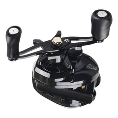 Digital baitcasting reel line counter displays depth and distance for accurate casts.