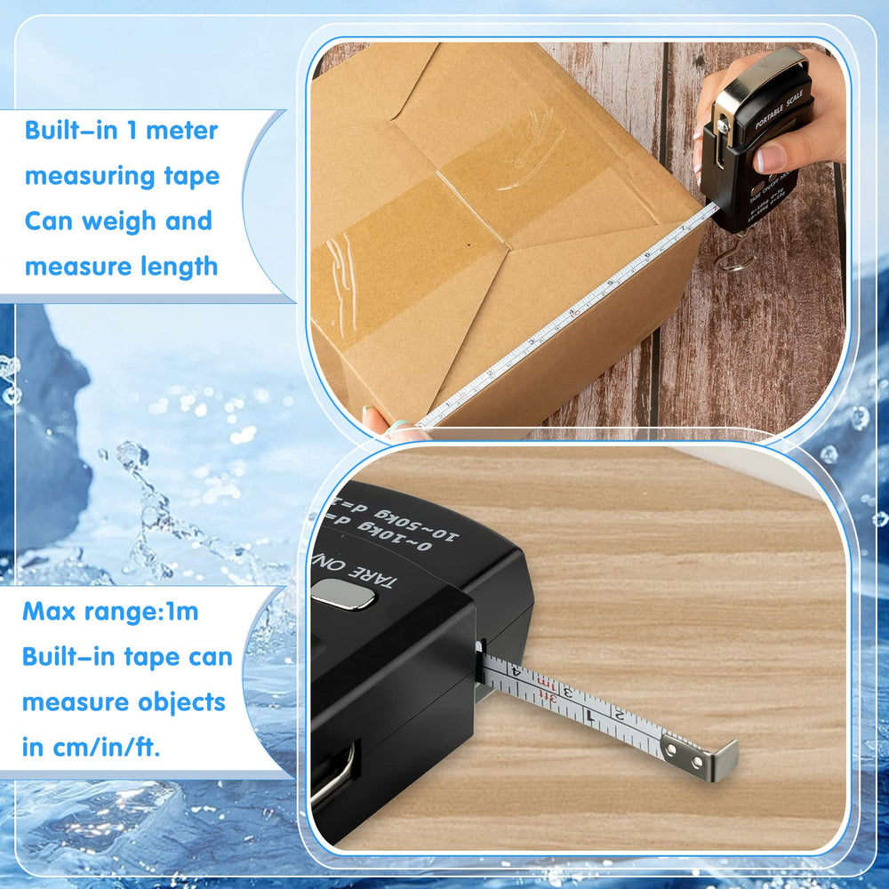Compact digital scale size 8.27 x 2.28 x 0.98 inches
