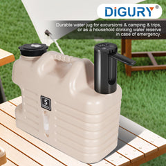 Digury leak-proof design water jug with sealed cap prevents spills.