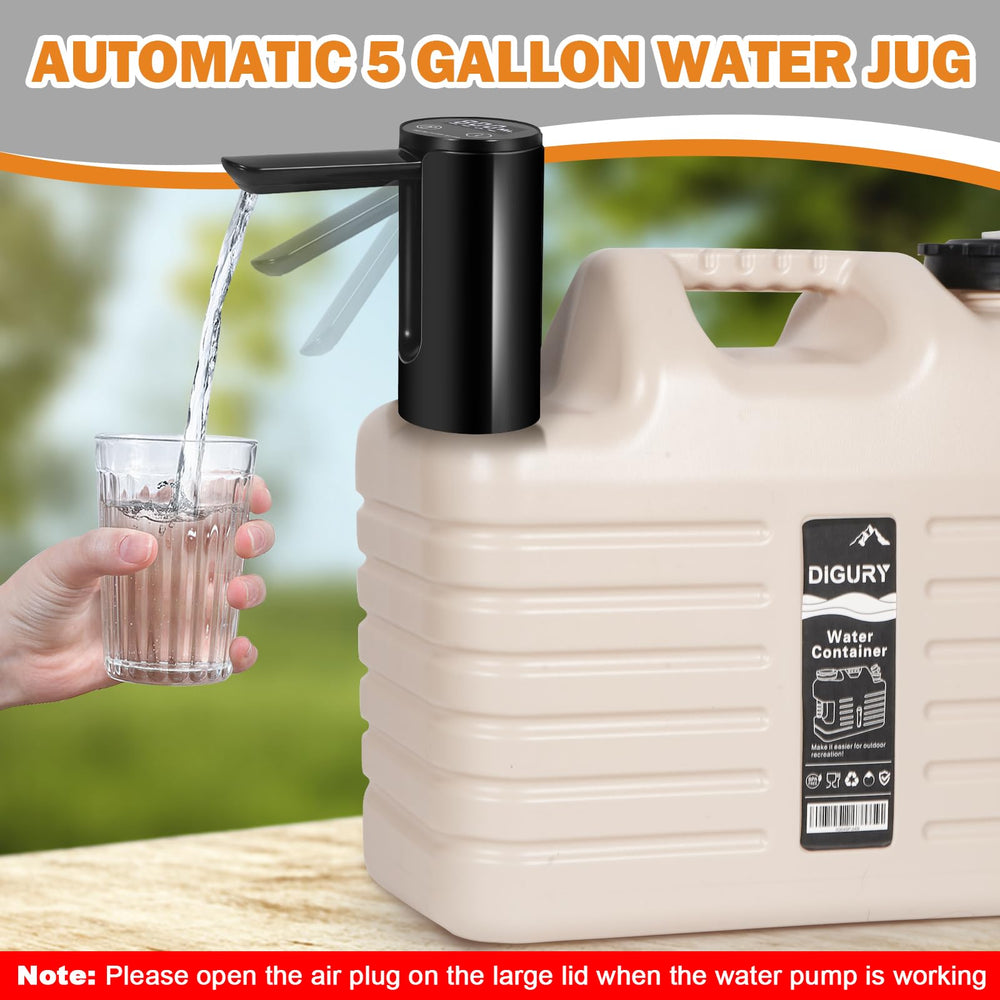 Digury outdoor-use-camping-water-jug shown in rugged setting highlighting durability.
