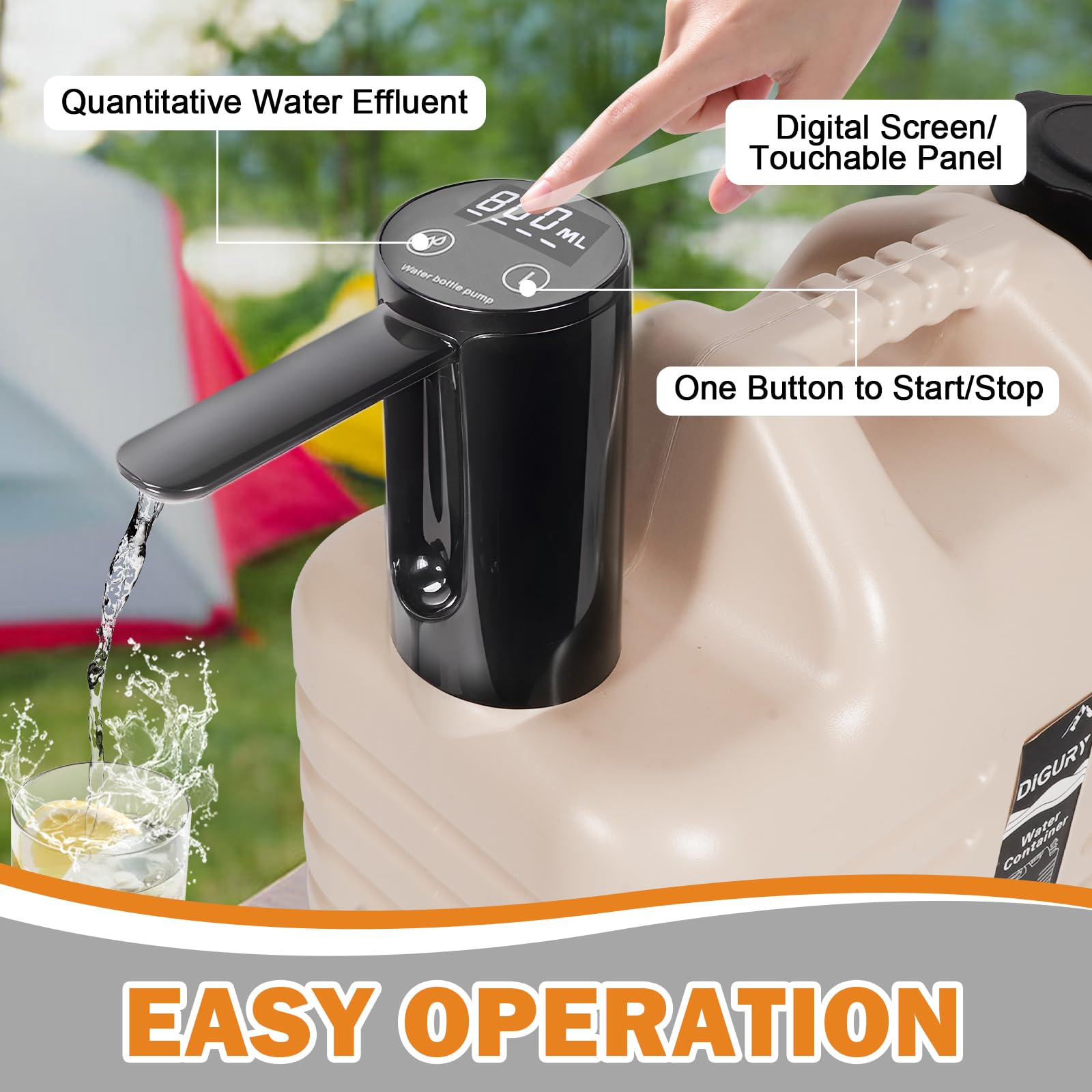 Digury portable dual-handles image emphasizing easy transport during outdoor activities.