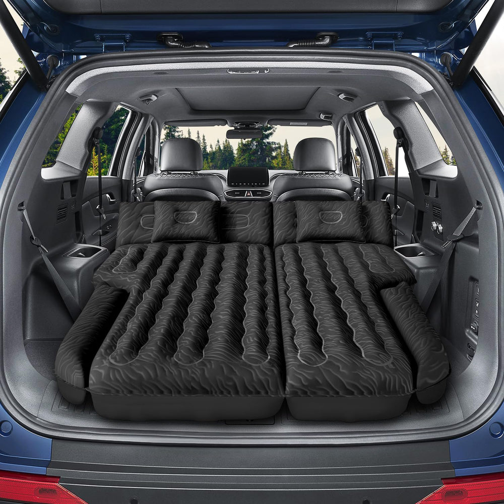 DikaSun inflatable SUV air mattress bed ready for backseat comfort on trips