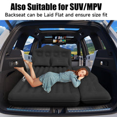 DikaSun inflatable SUV camping mattress with pillow for relaxed in-car lounging