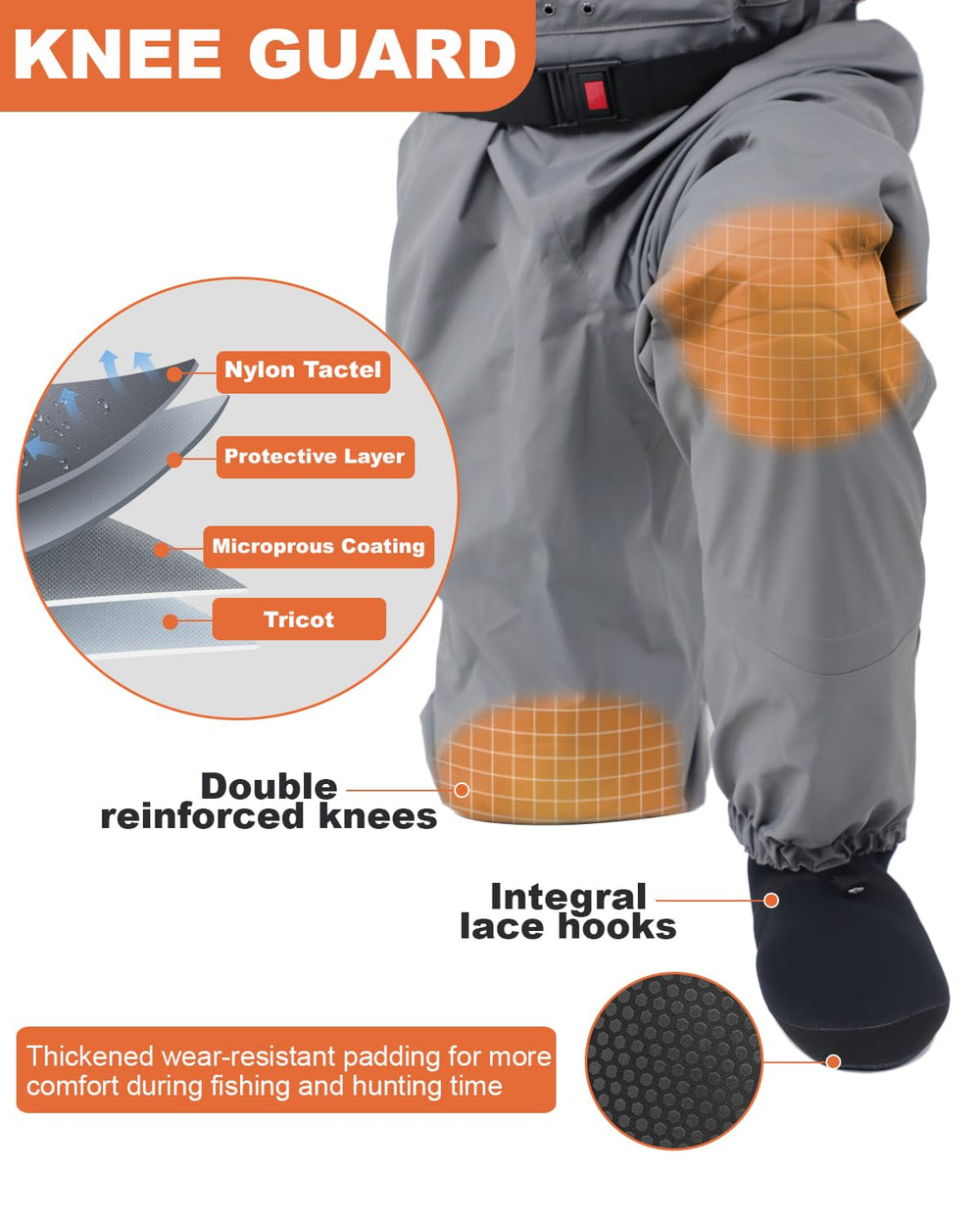 Size chart and fit guide for DikaSun waders