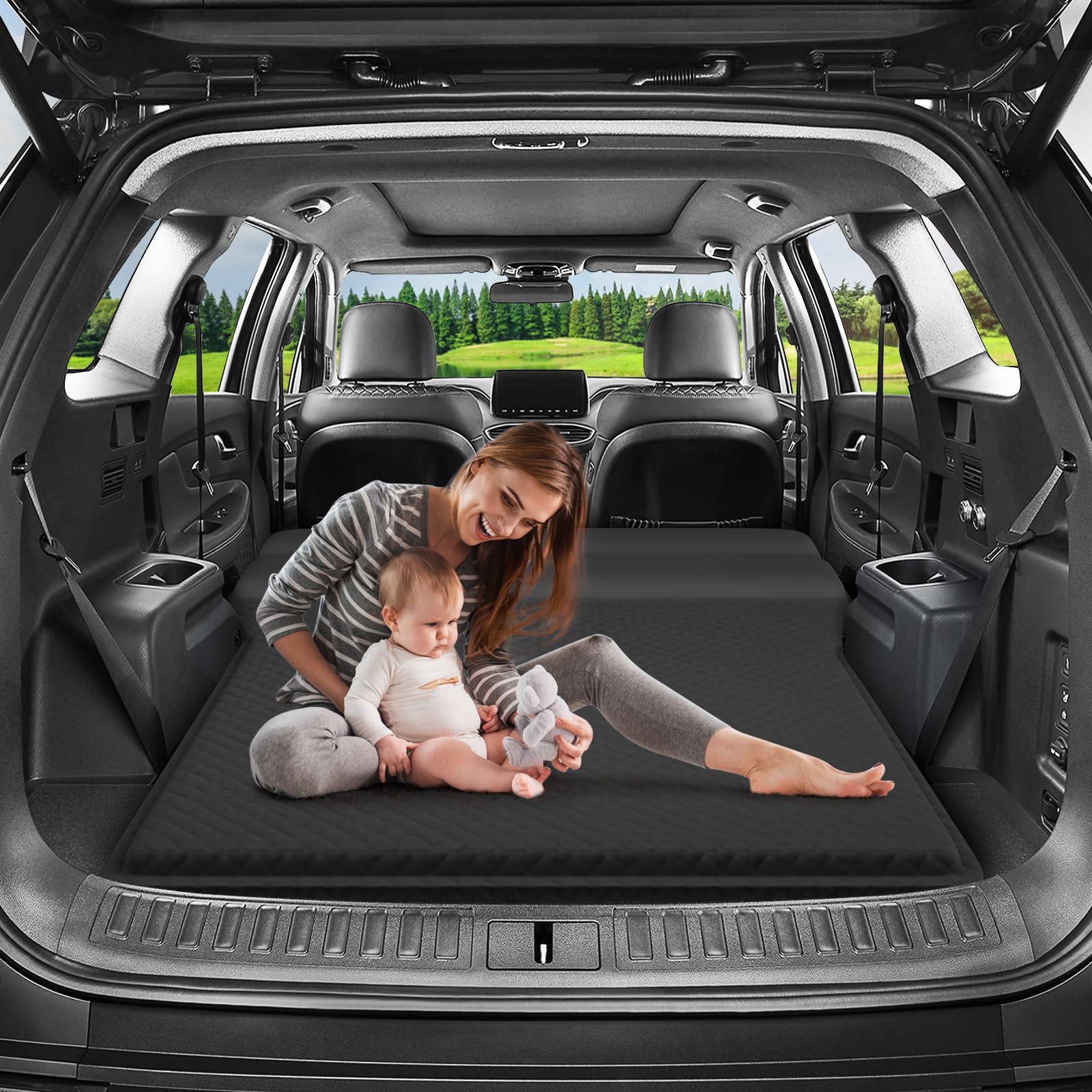 DikaSun SUV air mattress thick memory foam core offers stable support.