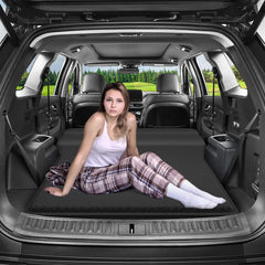 DikaSun SUV air mattress with self-inflating memory foam for quick travel setup.
