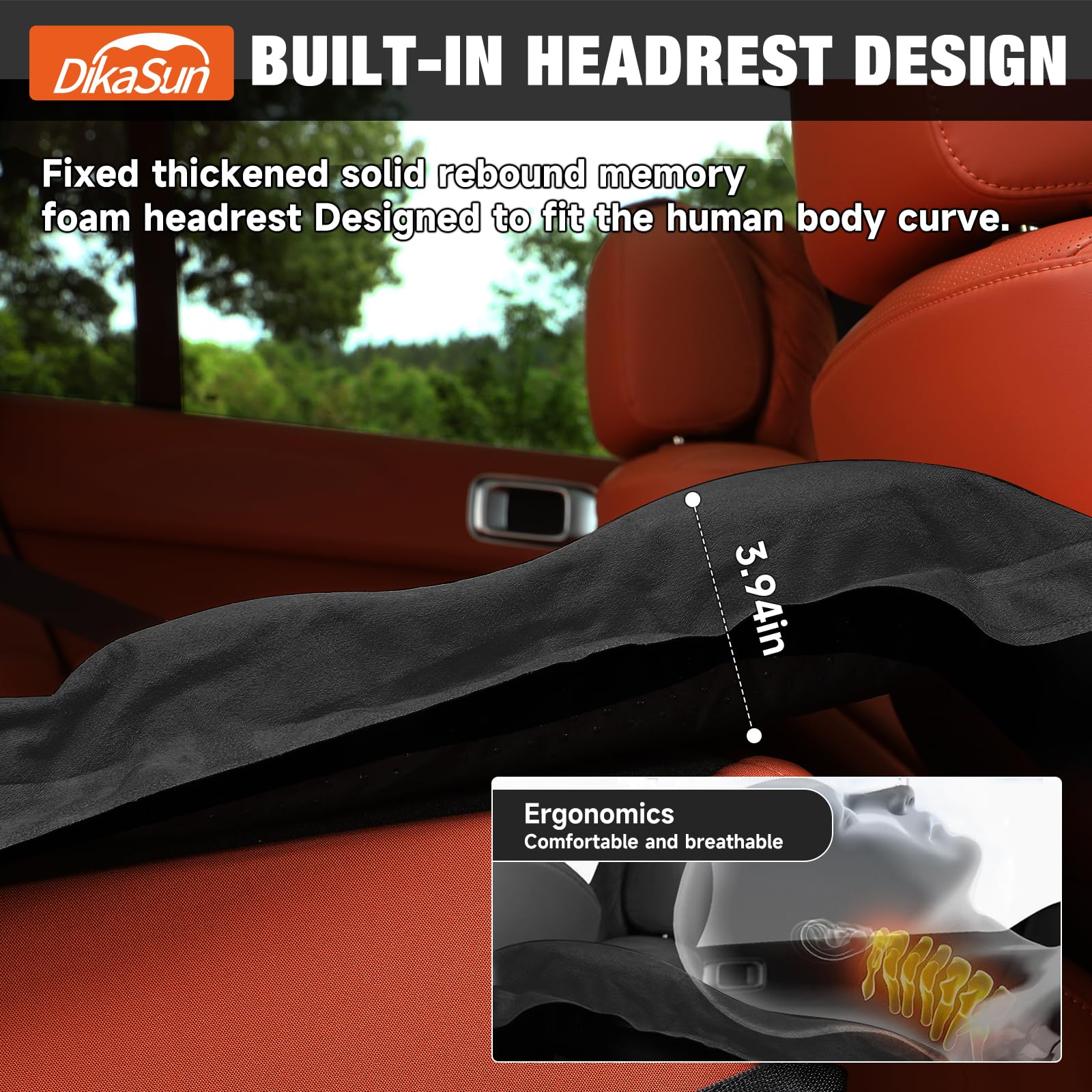 DikaSun SUV air mattress folds compactly for space-saving travel.