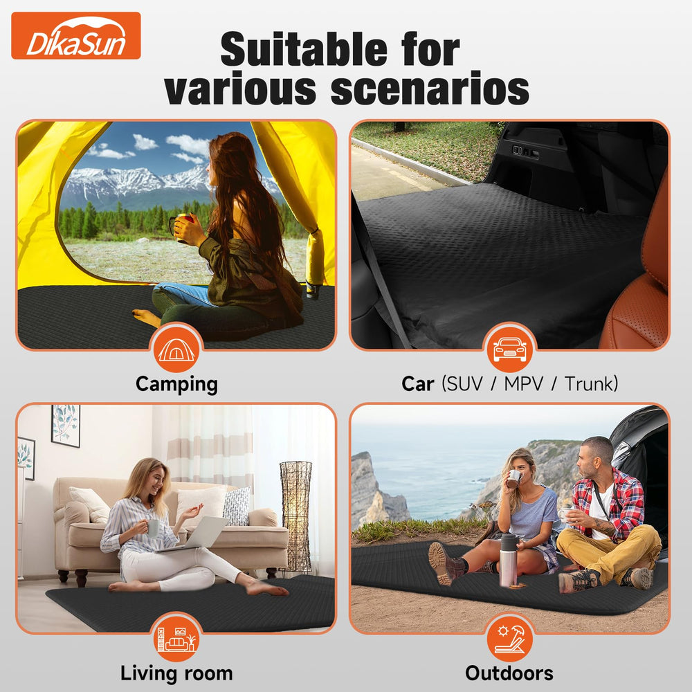 DikaSun SUV air mattress with storage bag for easy packing.