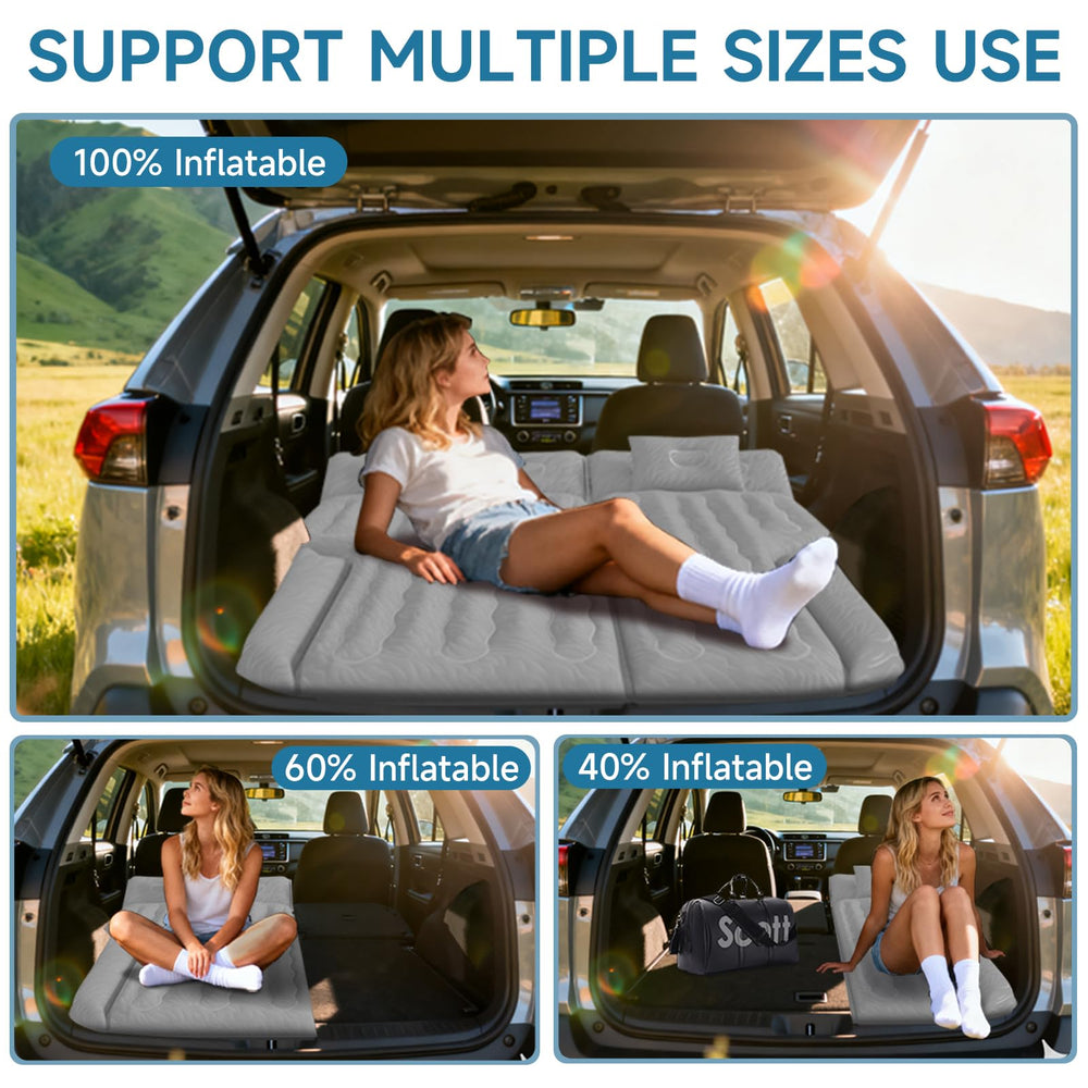 DikaSun SUV inflatable bed pump connection emphasizes quick, easy setup on the go.