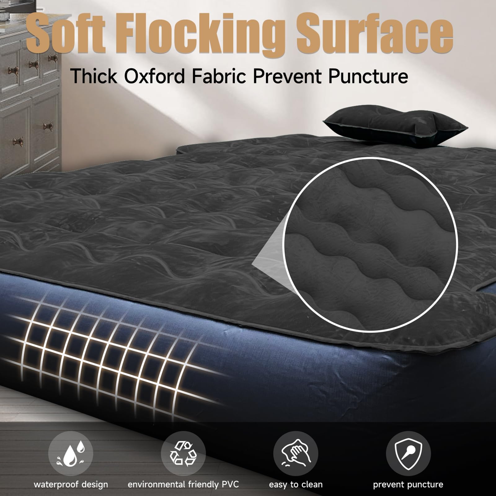 DikaSun truck bed mattress supports up to 600 pounds for family trips.