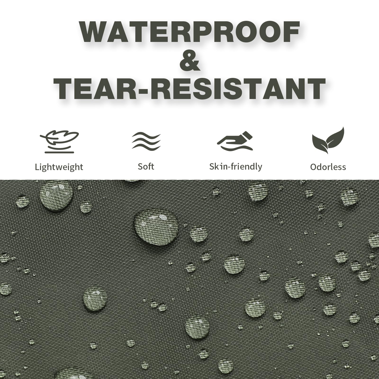 DikaSun waders nylon PVC 2-ply detail emphasizing rugged, durable waterproof fabric.
