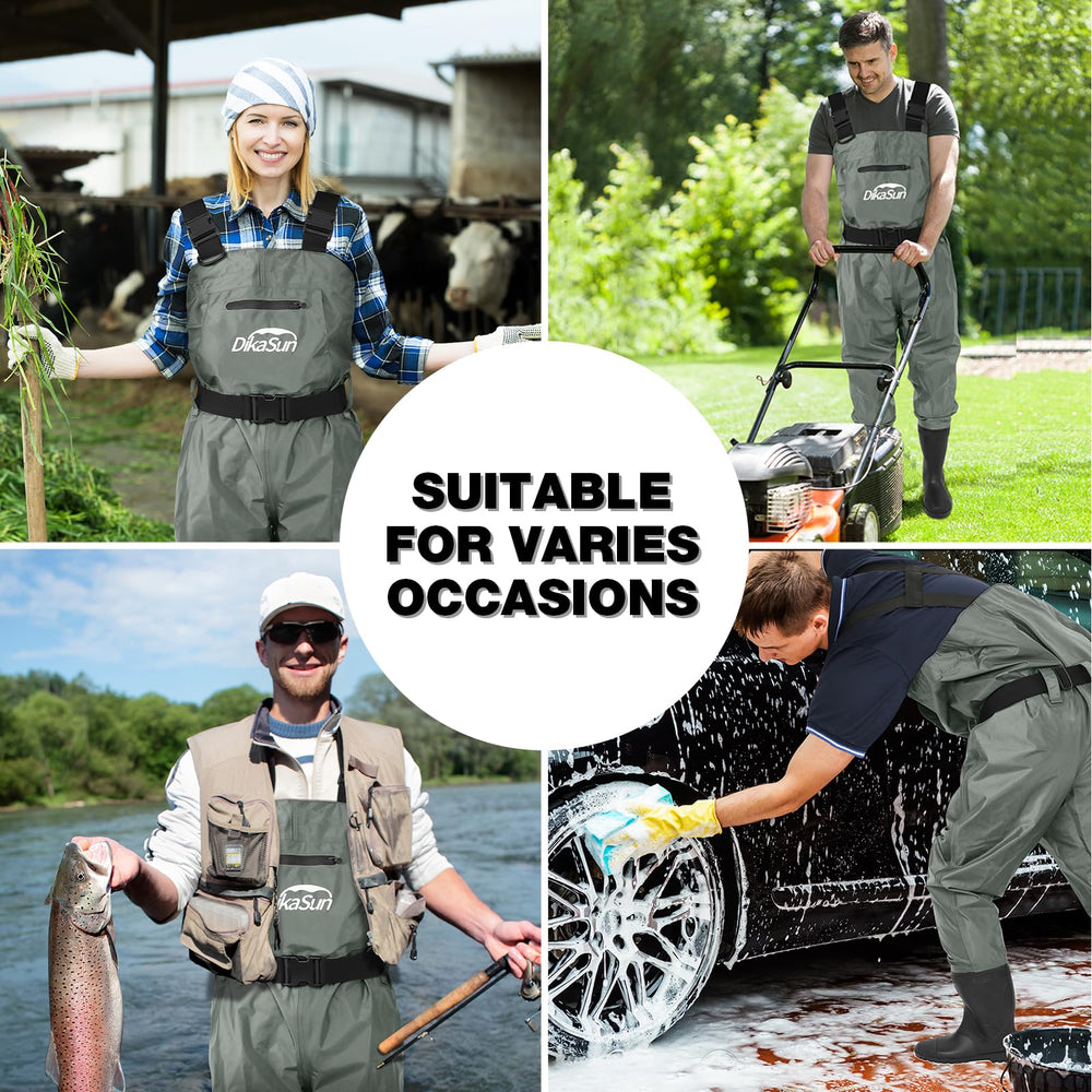 DikaSun waders unisex design: suitable for both men and women in outdoor tasks.