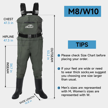 DikaSun Waders adjustable shoulder straps illustrate secure, customizable fit for varied bodies