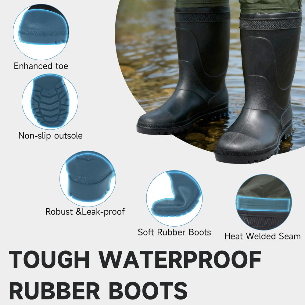 DikaSun Waders chest pouch zipper close-up showing secure storage for valuables during trips