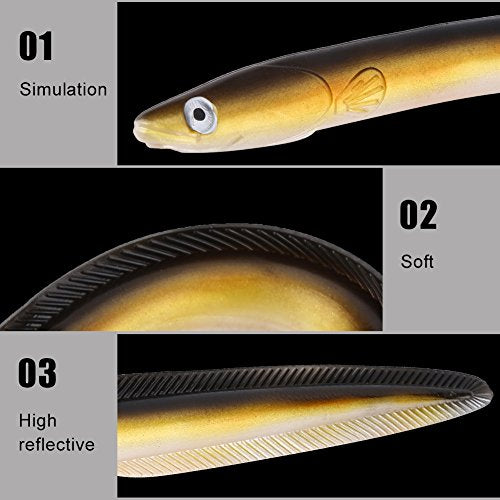 Dilwe artificial eel bait designed for easy rigging and confident casting
