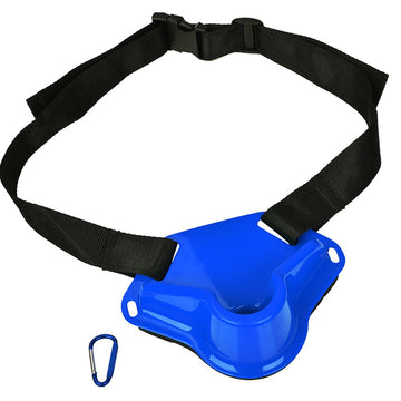 Dilwe fighting adjustable fishing waist belt blue large - front view