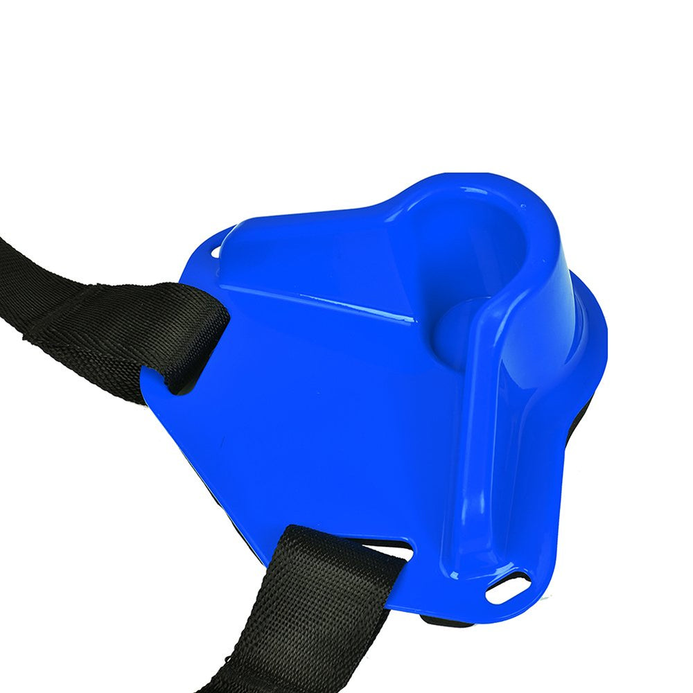 Close-up of reinforced ABS front plate on Dilwe belt