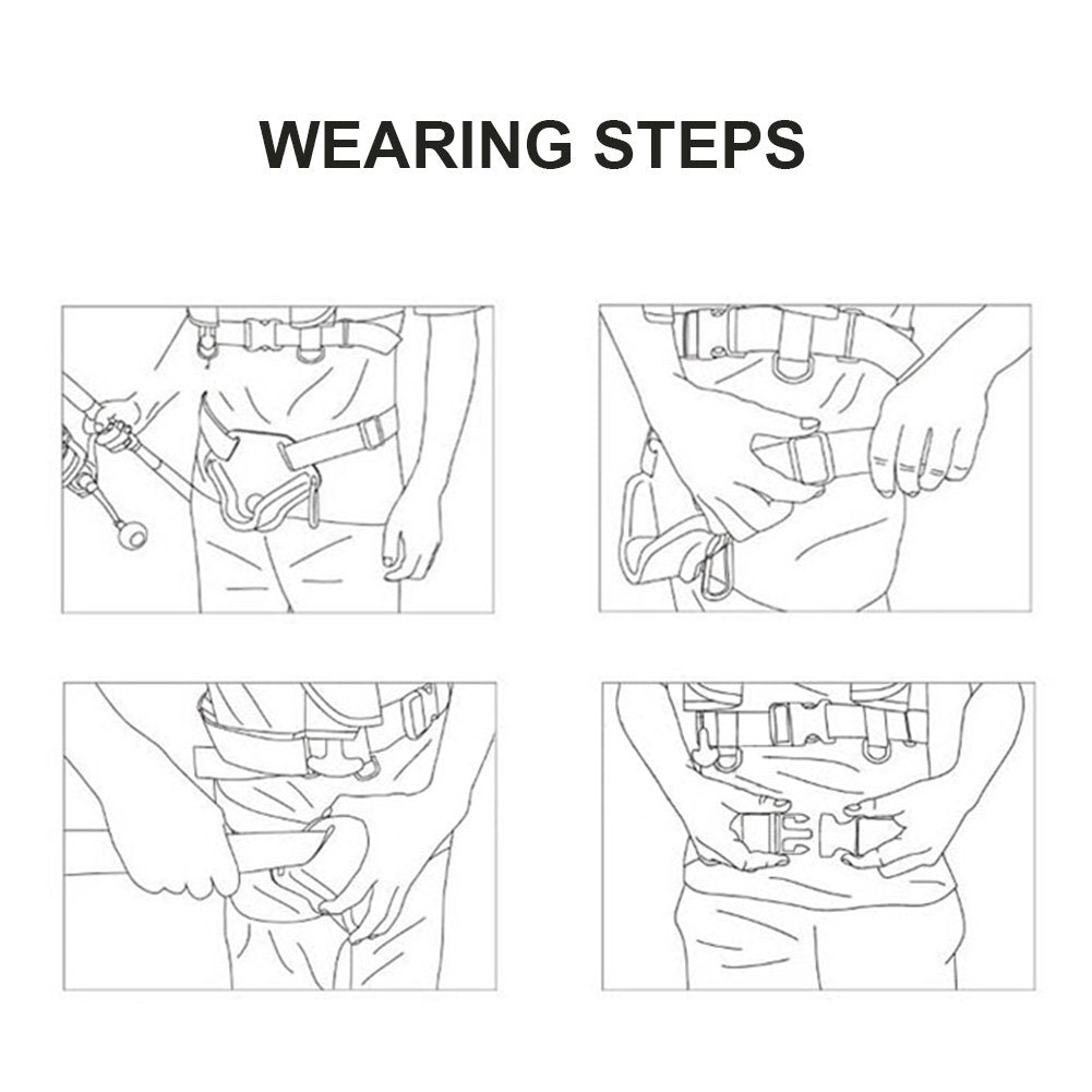 Adjustable safety buckle on blue Dilwe waist belt