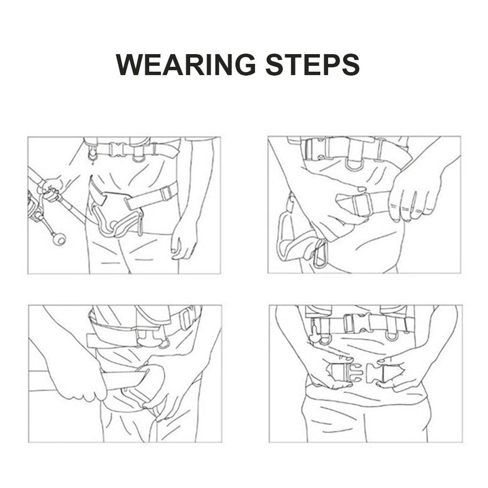 Adjustable safety buckle on blue Dilwe waist belt