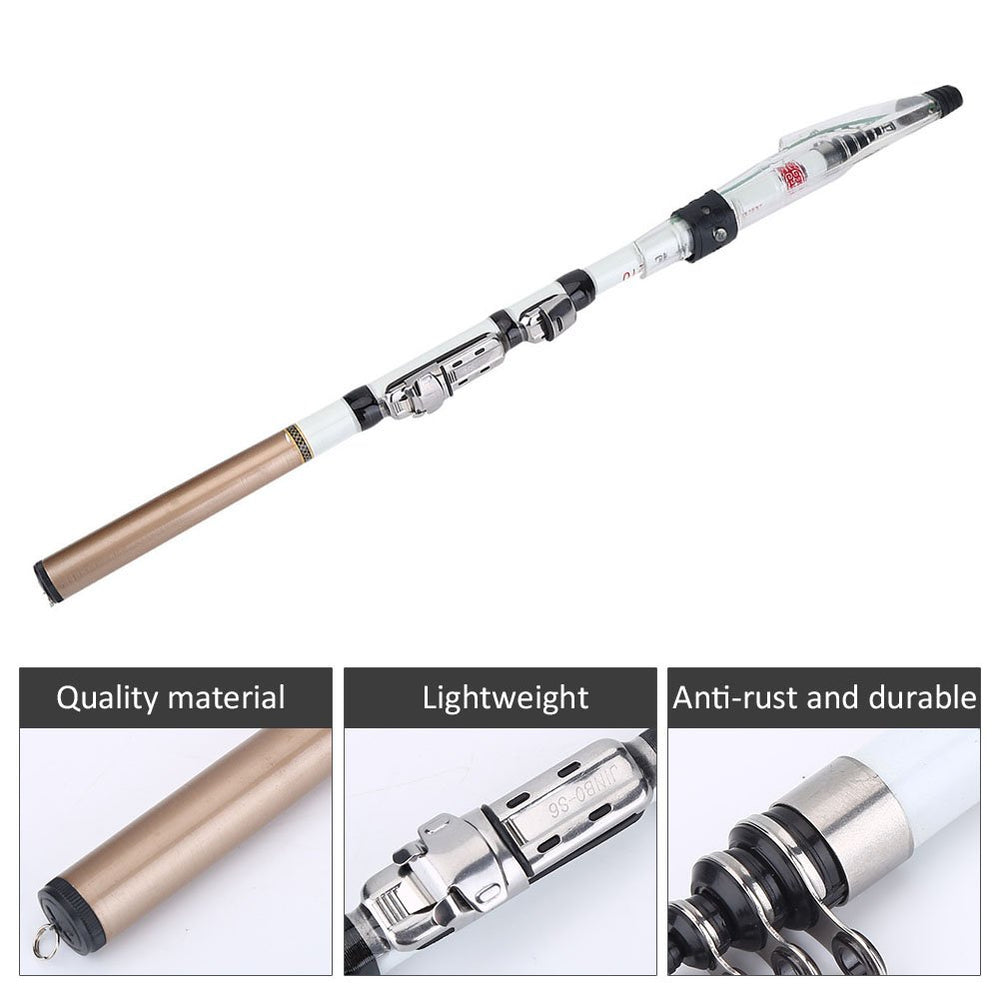 Dilwe Fishing Pole ceramic guides ensure smooth line flow and reduced wear