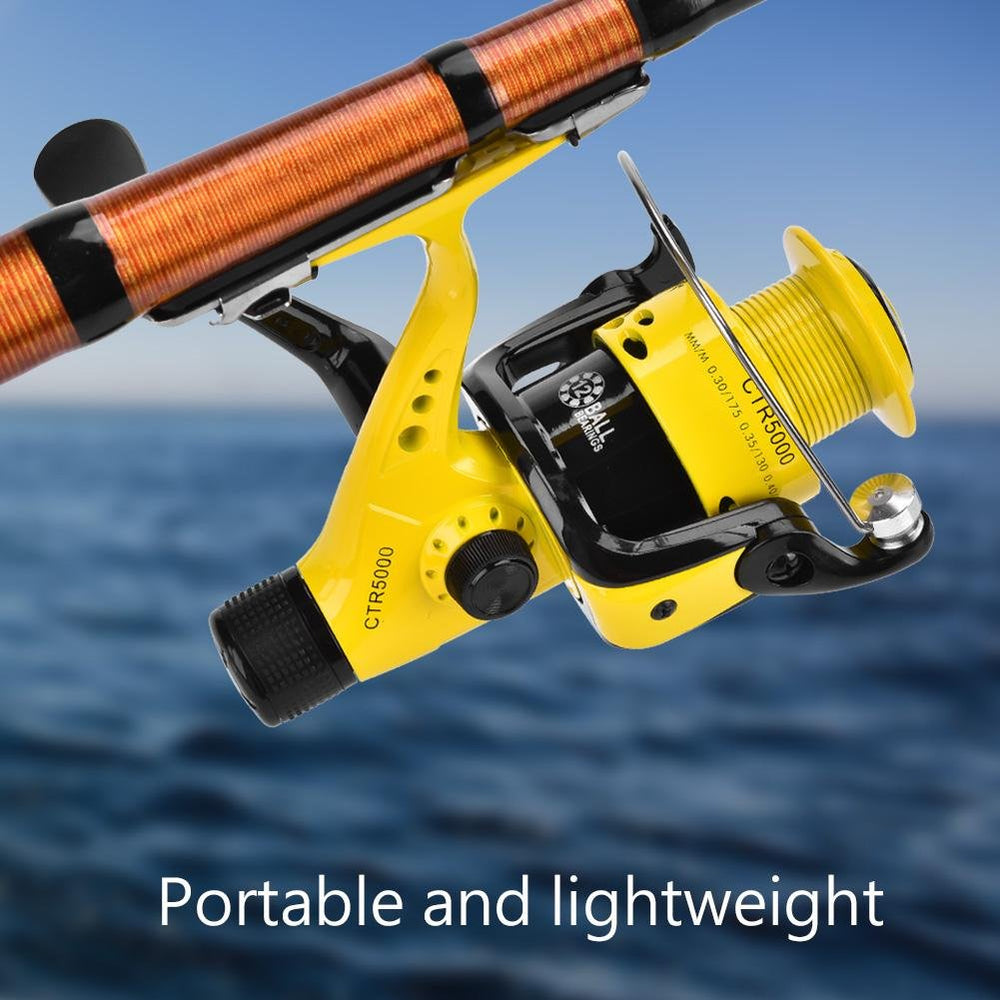 Dilwe anti metal fishing reel side view highlights corrosion resistant body for fresh and saltwater