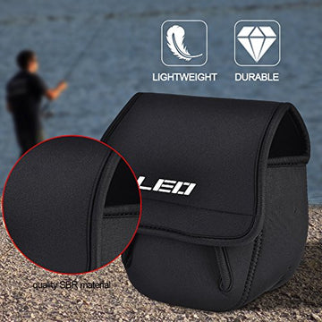 Dilwe large fishing reel cover keeps reels safe during travel