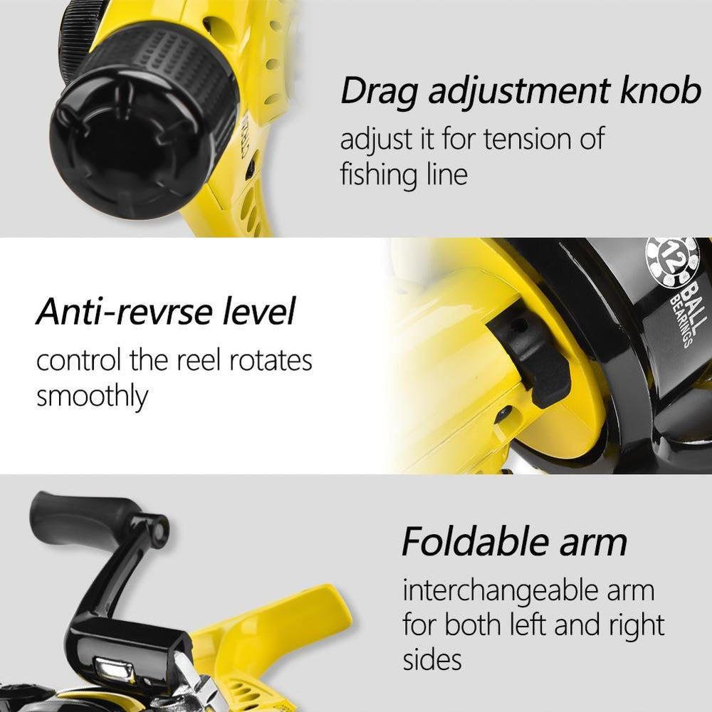 Dilwe foldable handle enables ambidextrous use and easy transport