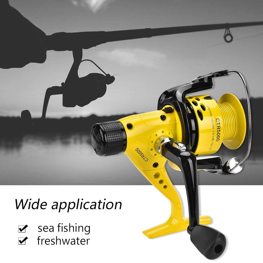 Dilwe reel shows left and right handed compatibility for versatility