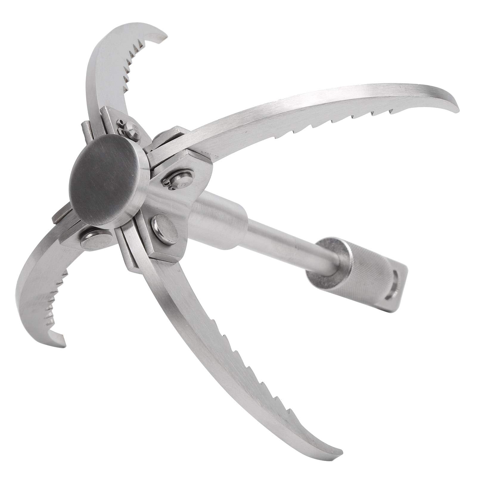 Dilwe grappling hook expanded and ready for use on outdoor climbs.