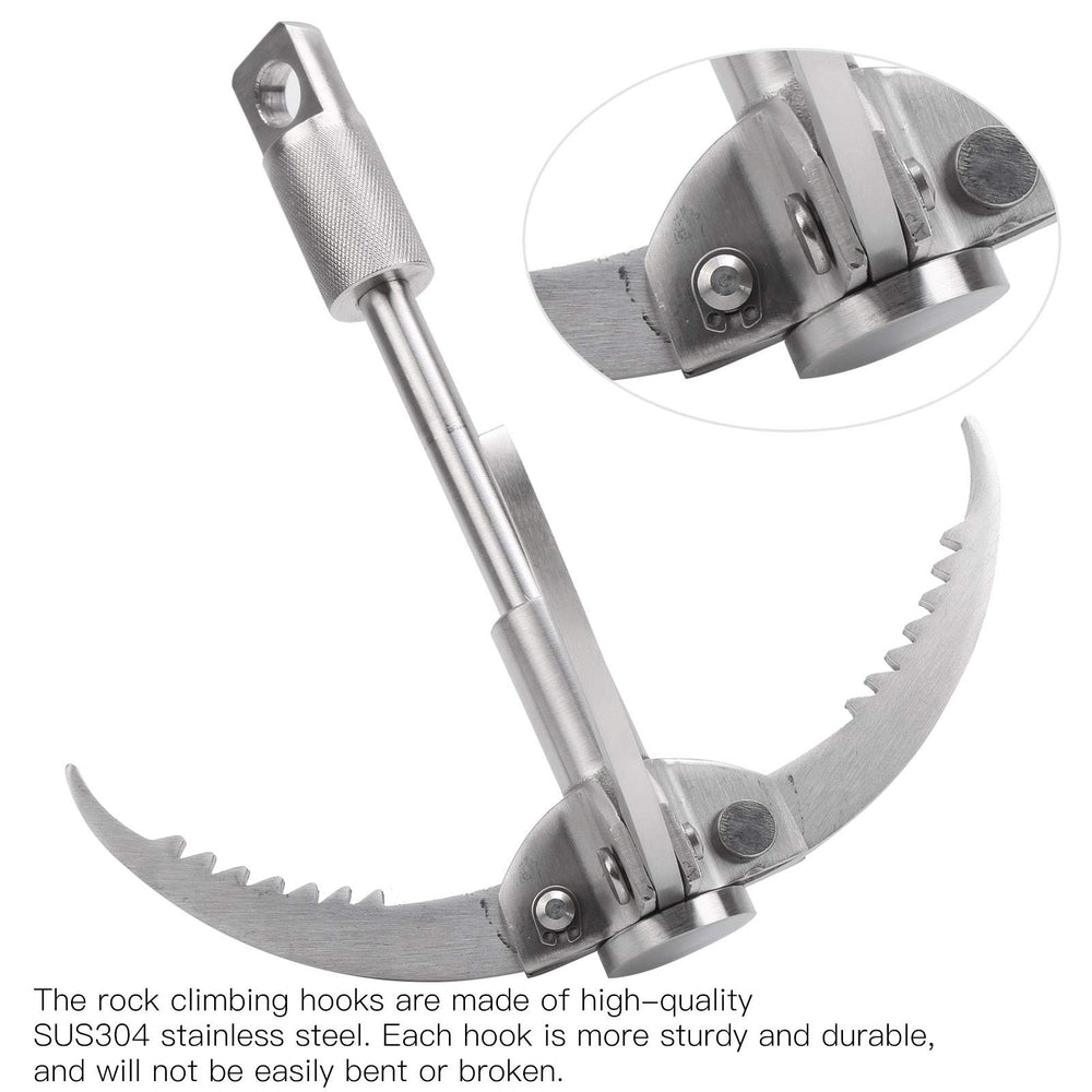 Dilwe grappling hook folded compactly for easy packing.