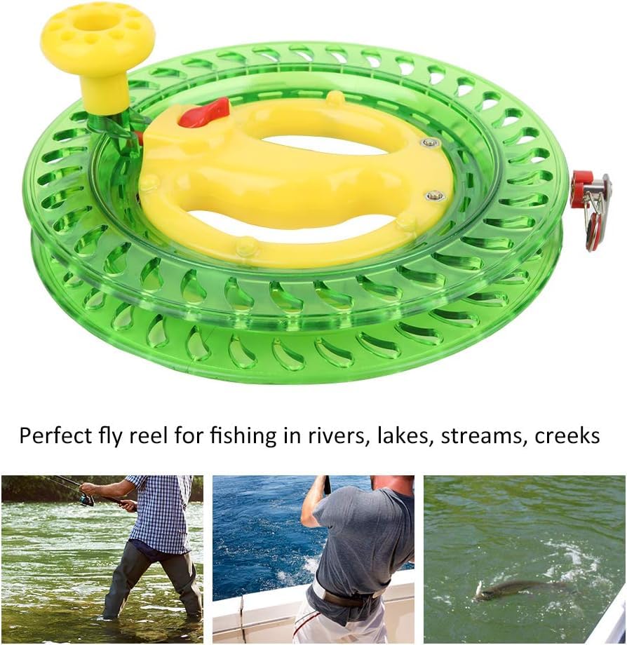 Dilwe green fishing line reel hollow design signals lighter handling.