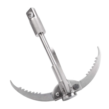 Heat-treated Dilwe grappling hook highlighting hardness and reliability.