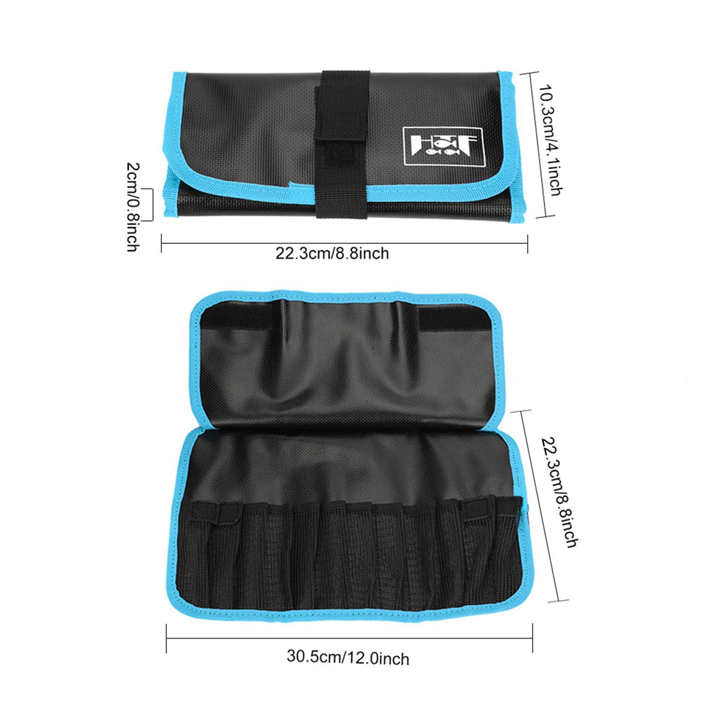 Dilwe jig bag blue-close-up material emphasizes durable PVC construction.