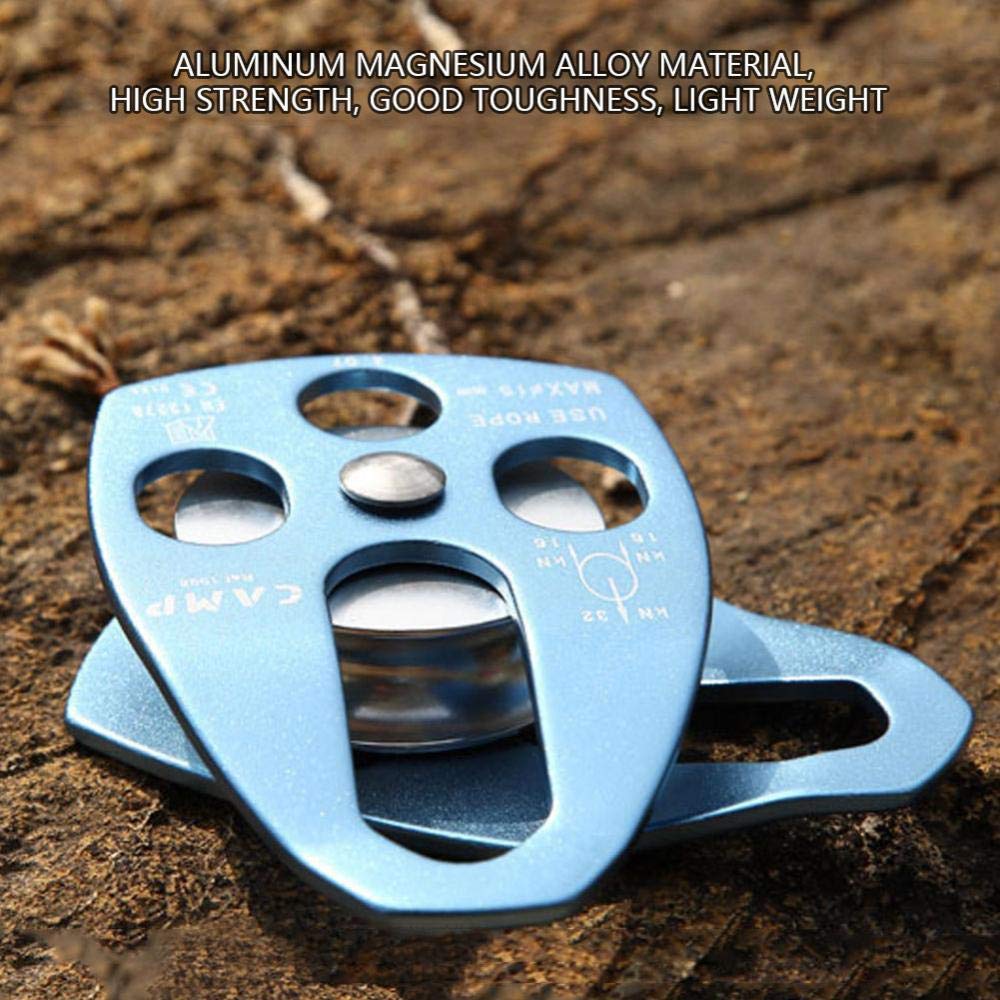 Dilwe pulley compatible with ropes up to 15 mm in diameter