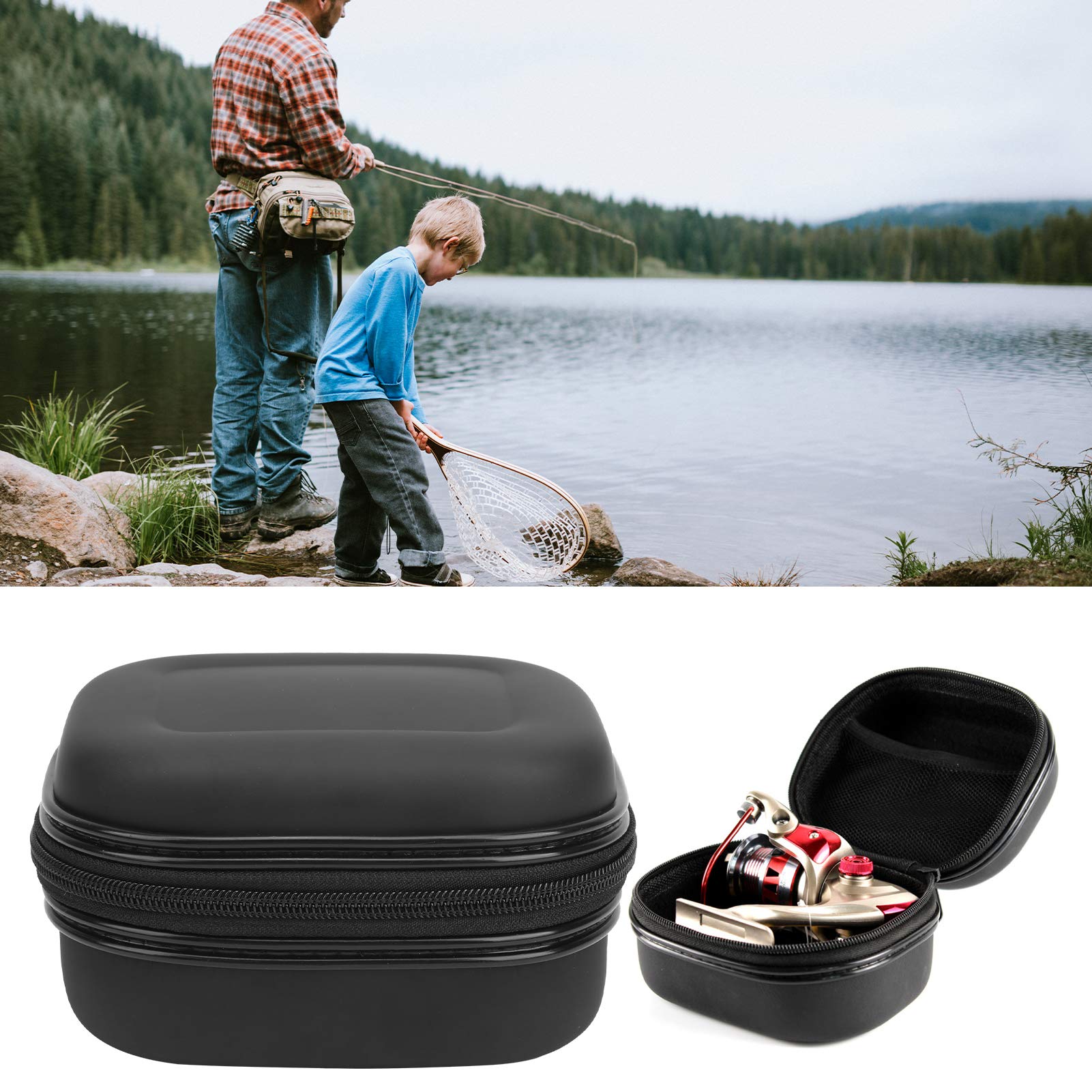 Dilwe reel bag weighs 108 g, a lightweight carry option.