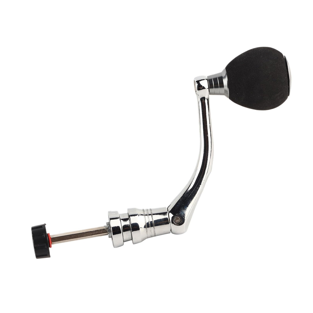 Dilwe reel handle showing hex trunk design for firm attachment