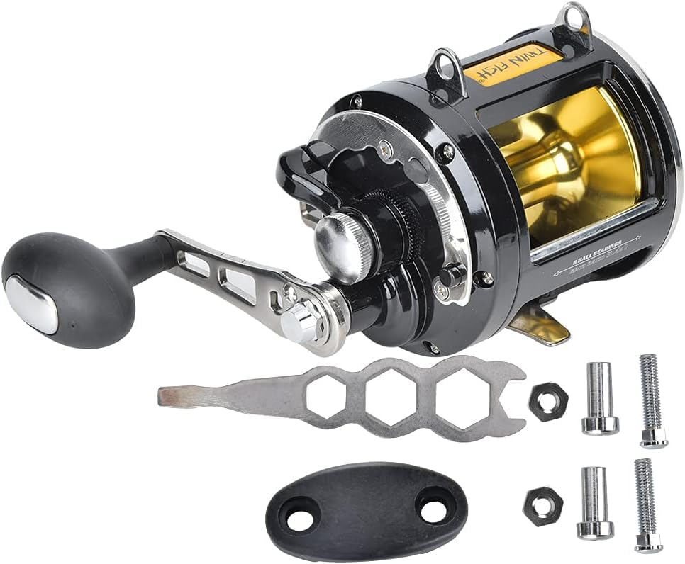 Dilwe Saltwater Reel side angle highlights corrosion-resistant body built for coastal jigging