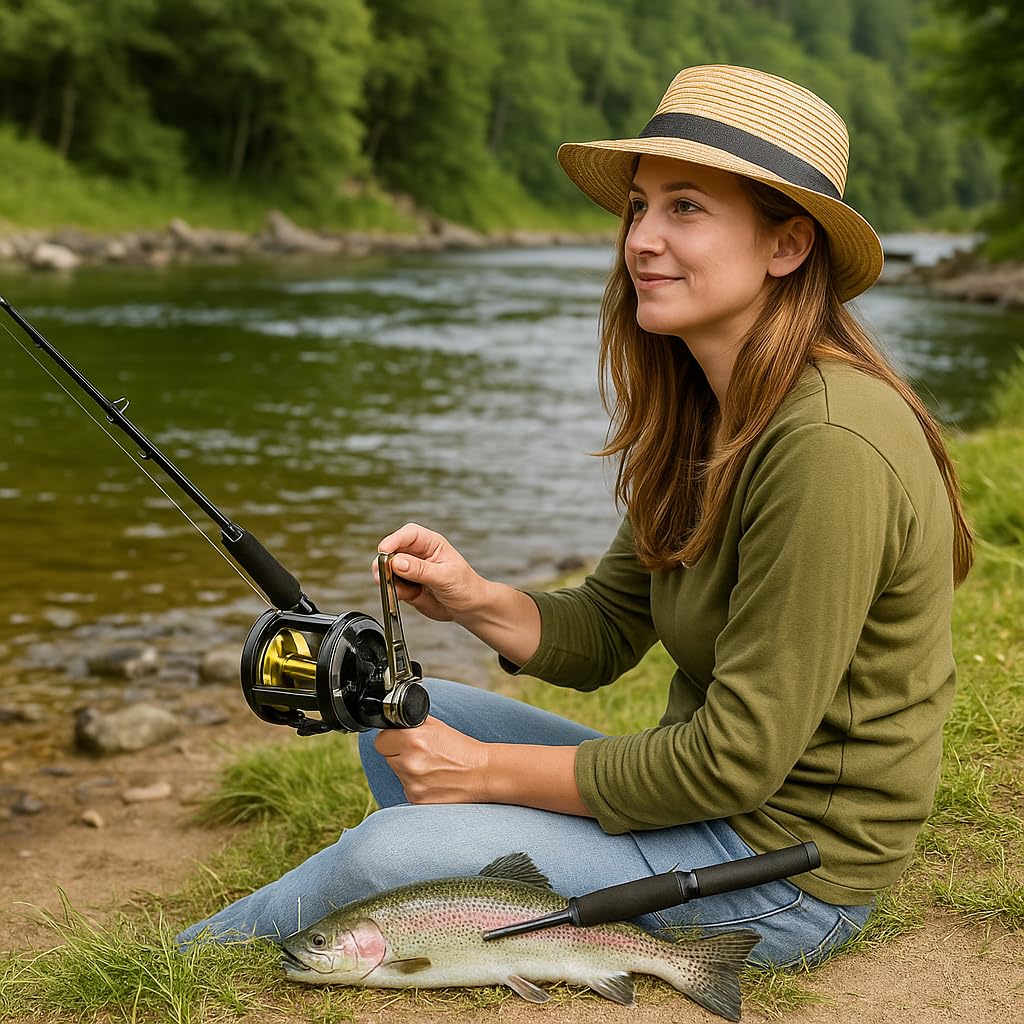 Dilwe Saltwater Reel spool displays ample line capacity for deep water jigging