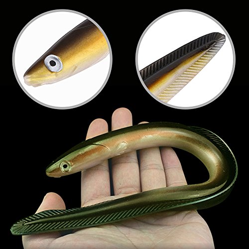 Dilwe soft PVC eel lure provides flexible action that mimics natural prey underwater