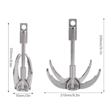 Dilwe SUS304 stainless steel grappling hook designed for rugged outdoor use.