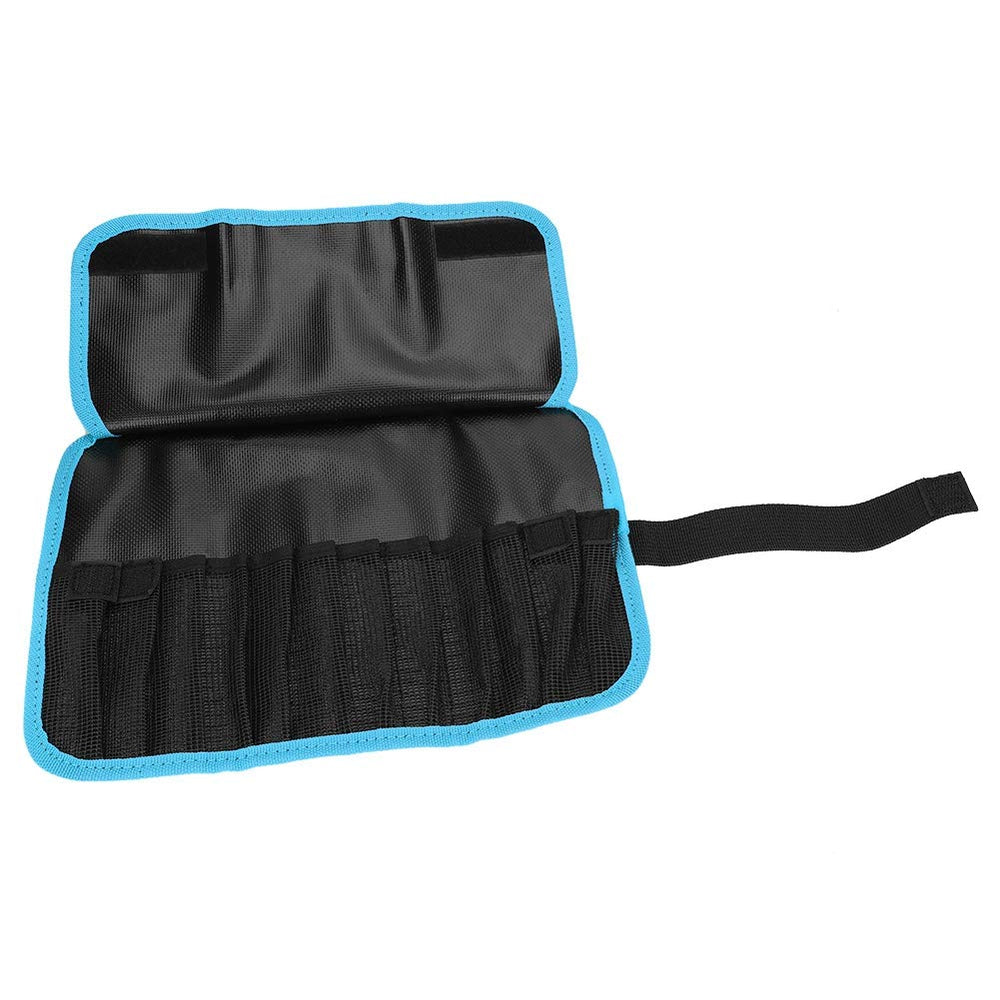 Dilwe waterproof jig bag blue-side-view demonstrates compact, portable design for trips.
