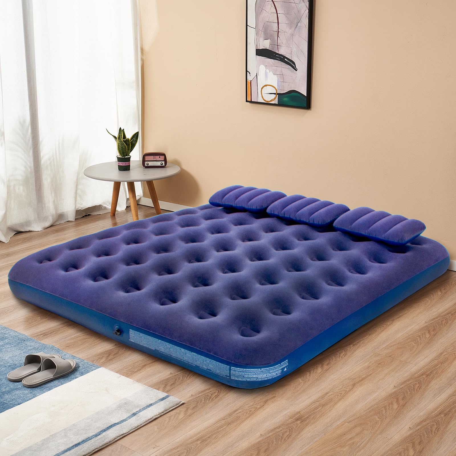 DIMAR GARDEN air mattress with hand pump for quick setup anywhere.