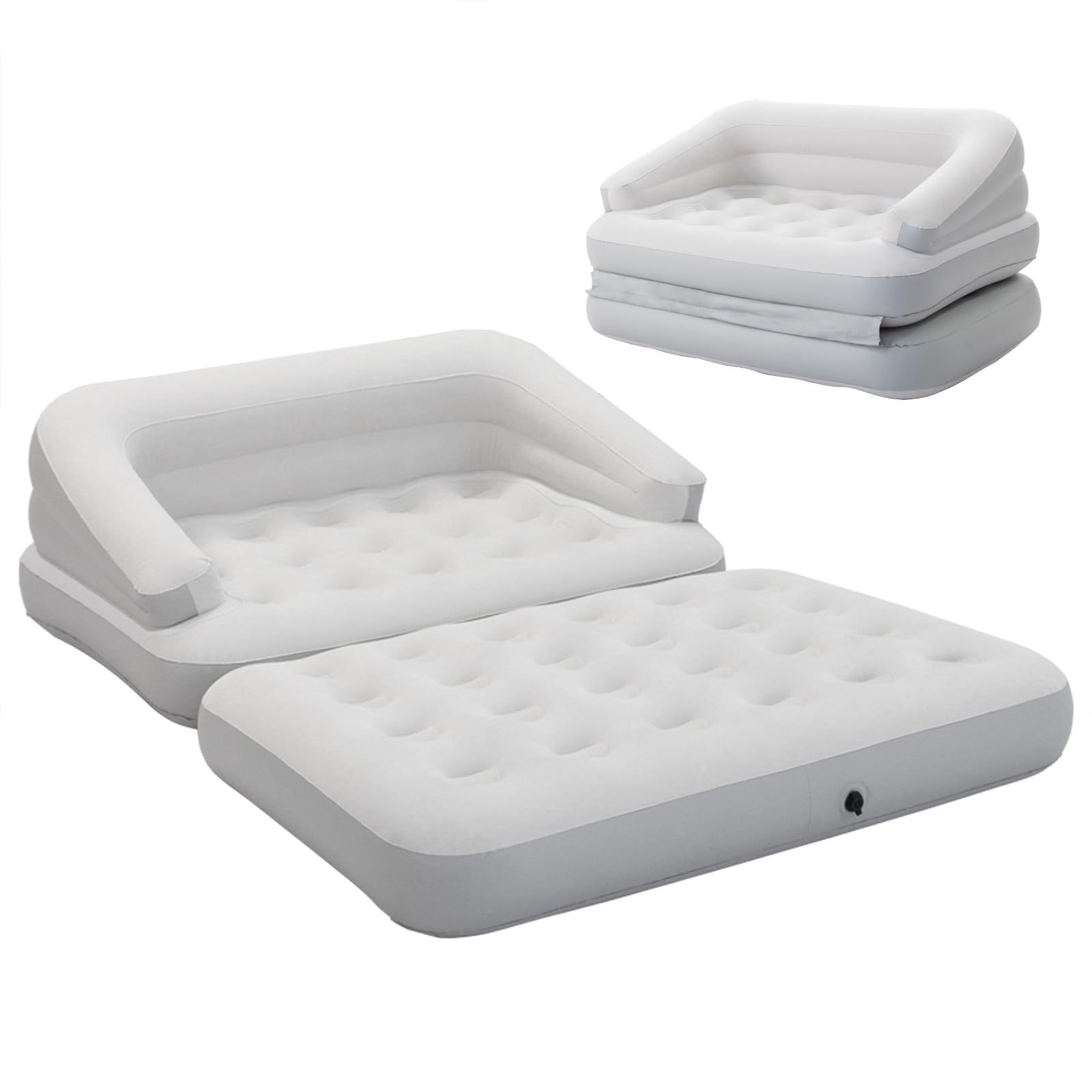 DIMAR GARDEN inflatable couch full-size 78x54x24 inches for versatile indoor and outdoor comfort